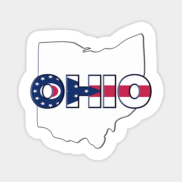 Ohio Colored State Letters Magnet by m2inspiration