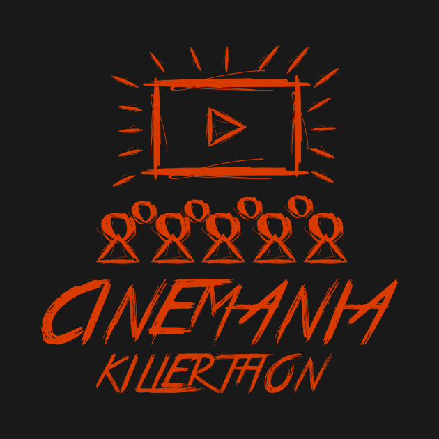 Orange Cinemania Killerthon T-Shirt by Cinemania World