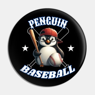 penguin baseball Pin