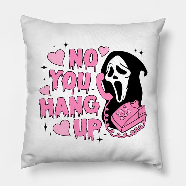 No You Hang Up Scream Pillow by Burblues