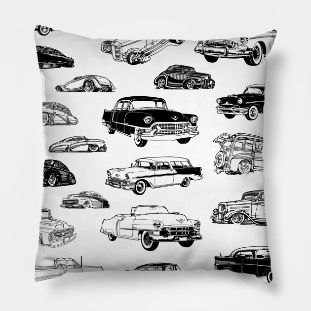 Vintage Cars Pillow by workshop71