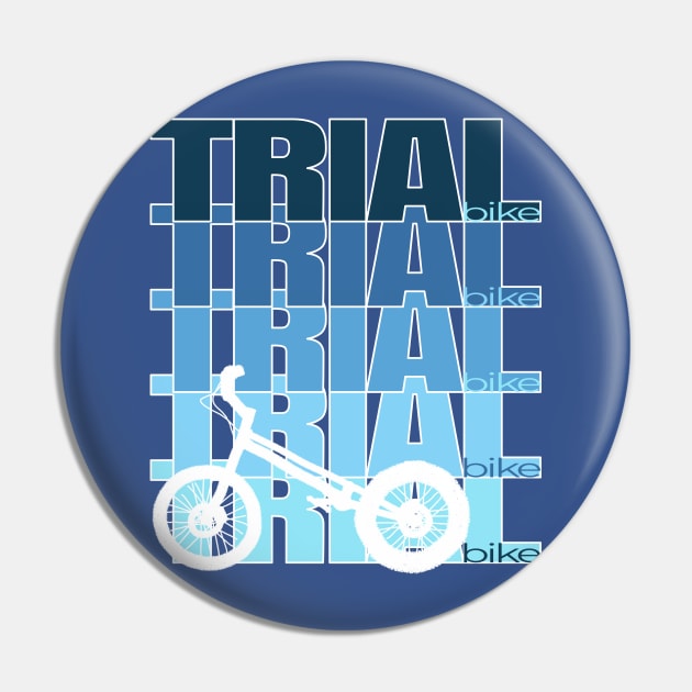 blue TRIAL Trialbike bike echo contour - cycling sports Pin by ALLEBASIdesigns