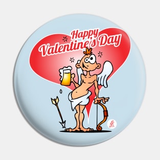 Cupid with a beer Pin