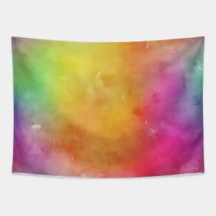 Bright Purple Green Yellow Pink Pastel Rainbow Watercolor Ombre Shades Tapestry