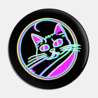 Fluorescent Feline Pin