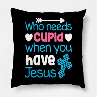 Cupid Valentine Blue Jesus Lover Pillow