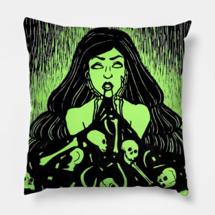 Green Mother of Death Pillow