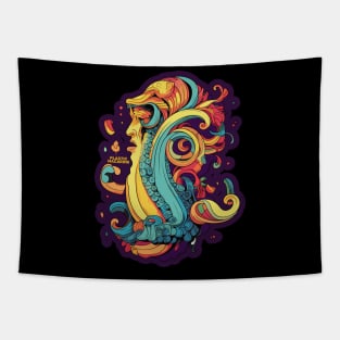 Plastic Macaroni Boho Trippy Hippy Squidly Noodle Tapestry