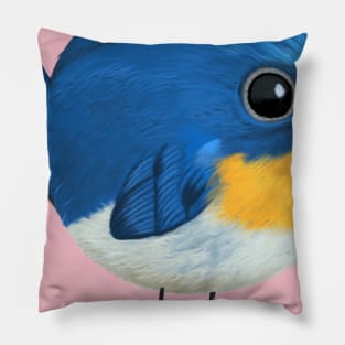 Blue flycatcher bird Pillow