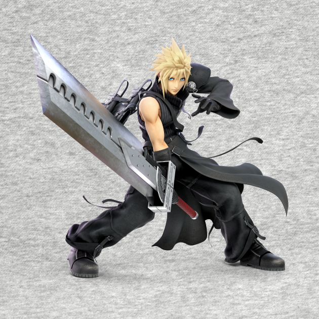 cloud strife shirt wolf shoulder