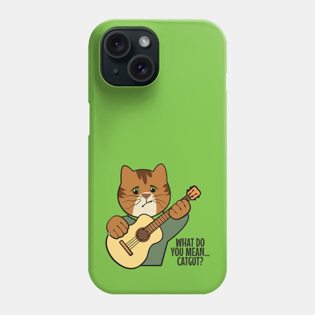 Funny Cat Guitar Music Humor Phone Case by Sue Cervenka