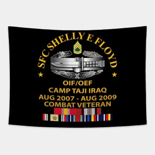 US Army - SFC SHELLY E FLOYD - Arc - OIF-OEF - Iraq w dates - CAB -SFC w SVC Tapestry