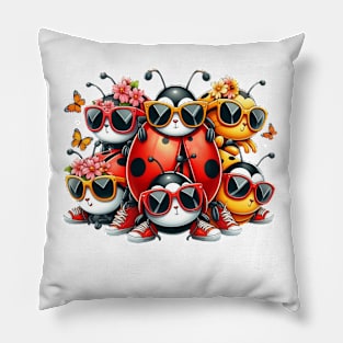 Spring Ladybugs - Perfect Ladybugs Spring Pillow