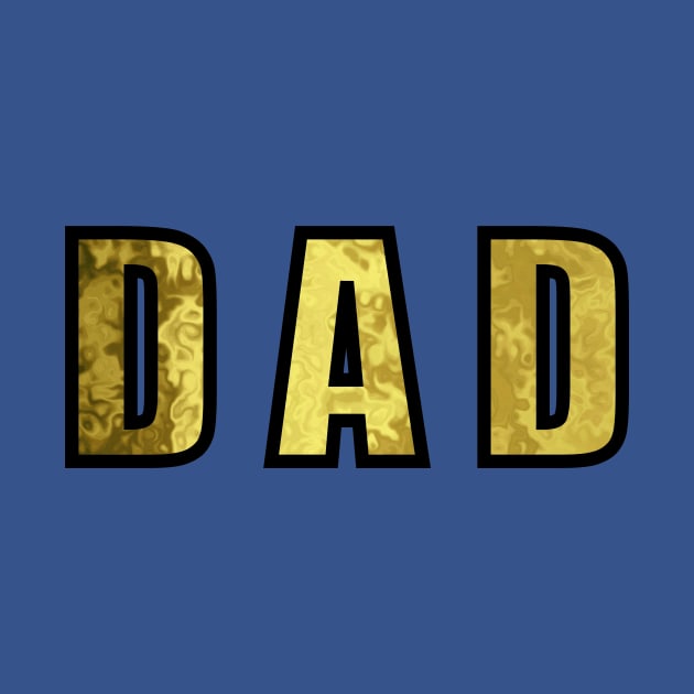 HAPPY Fathers Day Dad Gold Minimal Text by SartorisArt1