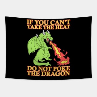 Cool Dragon Flame-Spewing Flying Mythical Creature Tapestry