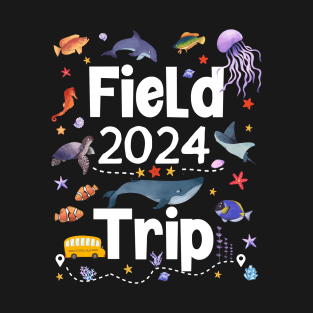 Field 2024 Trip Squad School Teacher Students Kids Funny T-Shirt