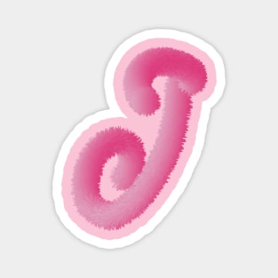 J Pink Animal Initials Magnet