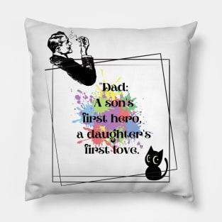 father, son, daughter Pillow