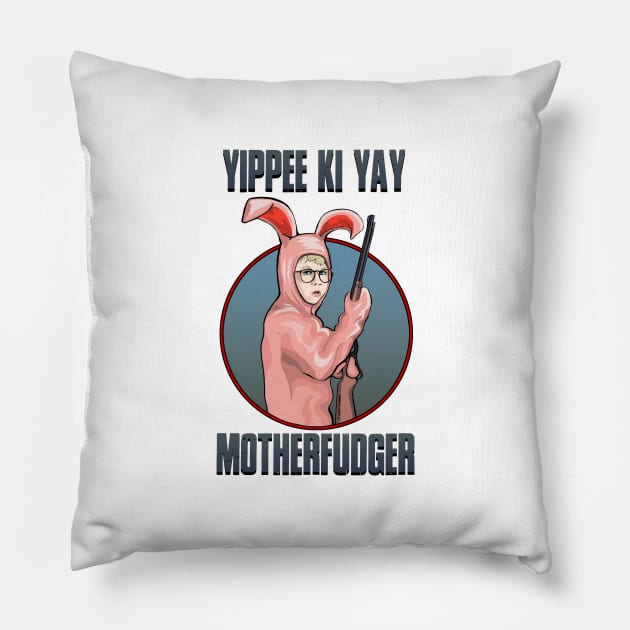 Motherfudger (bunny version) Pillow by FanboyMuseum