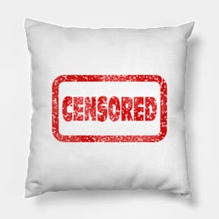 censored word in red text Pillow