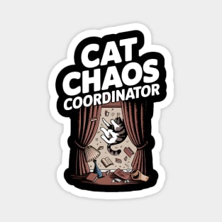 Cat Chaos Coordinator – Funny Cat Lover Magnet