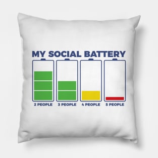 Introvert My Social Battery Pillow