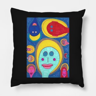 Collection of Saints in Blue Pillow