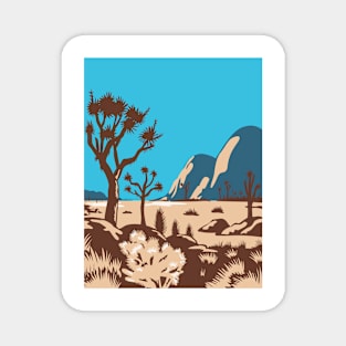 Joshua Tree National Park Riverside County California United States WPA Poster Art Color Magnet