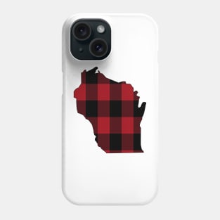 Wisconsin in Red Plaid Phone Case