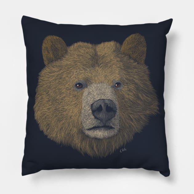 Grizzly Bear Pillow by Walking in Nature