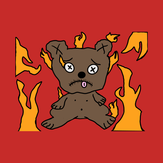 Flame Bear by MoJoMenace Merch Store