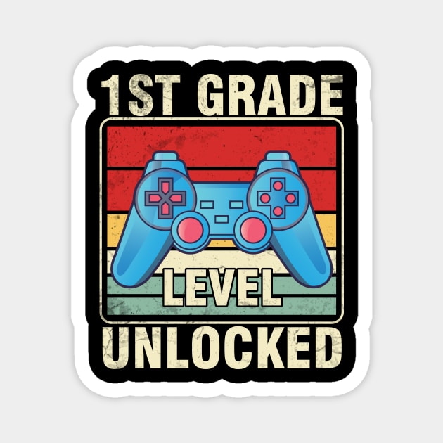 Gamer Student Senior Back To School 1st Garde Level Unlocked Magnet by hoaikiu