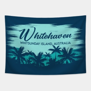 Whitehaven Beach Whitsunday Island, Australia Retro Beach Landscape Tapestry