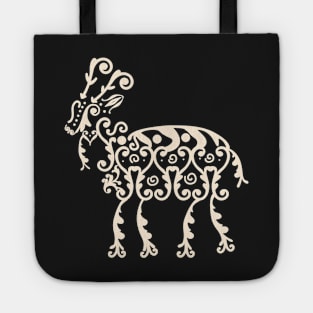 Retro Yule Goat Victorian Christmas Hygge Aesthetic Pagan Julbocken Tote