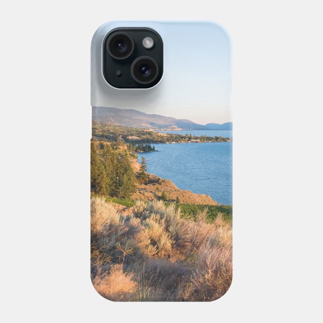 Summer Evening View of Okanagan Lake and Naramata Phone Case by Amy-K-Mitchell