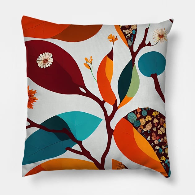 Chromatic Botanic Abstraction #31 Pillow by Sibilla Borges