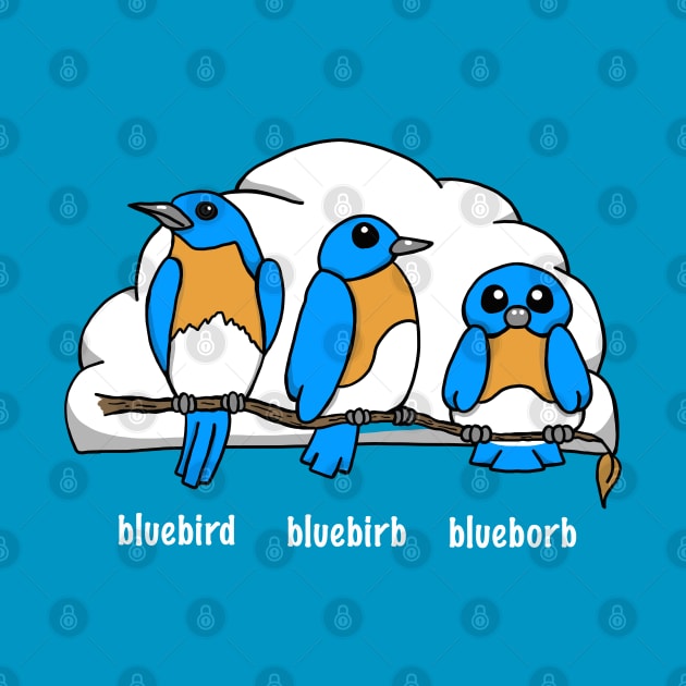 Three Bluebirds, One Bird, One Birb, One Borb. by SNK Kreatures