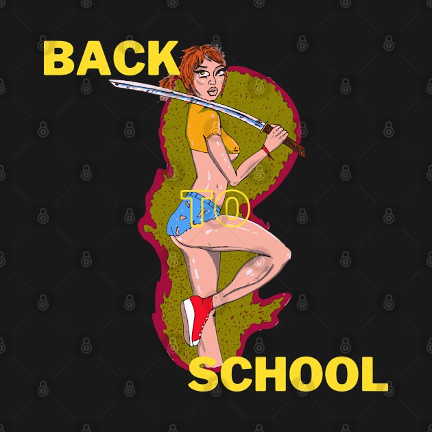 Back To School Punk Katana Girl by FilMate