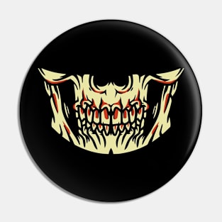 Skull mouth laughing Pin