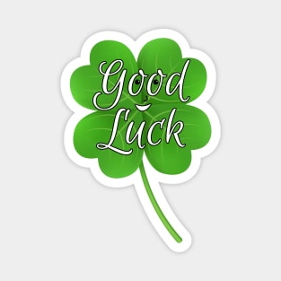 Good Luck wish clover with four leaves Magnet