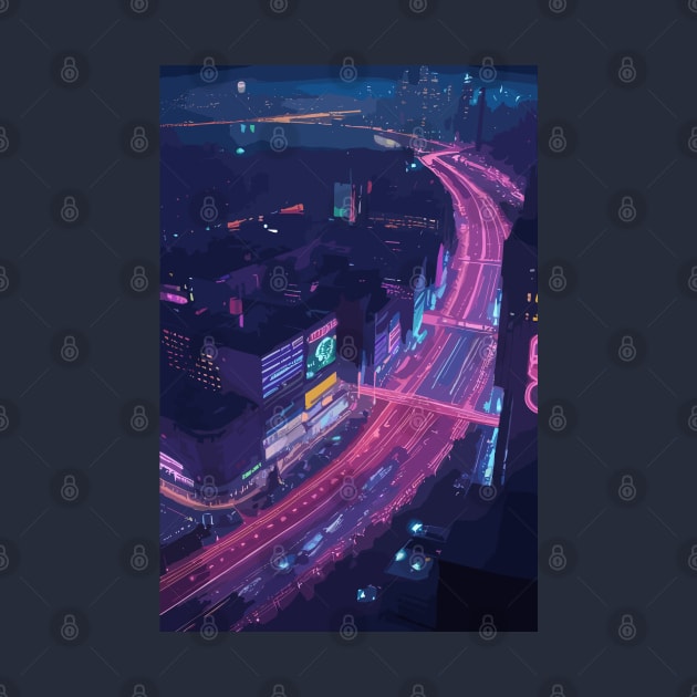 Night City Illustration by VENZ0LIC