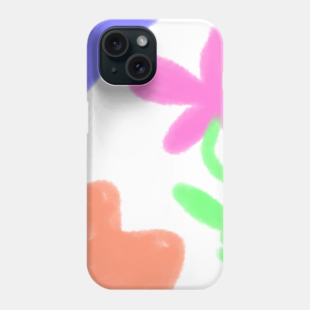 Pink blue green watercolor abstract art Phone Case by Artistic_st