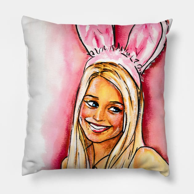 Rachel McAdams Pillow by Svetlana Pelin