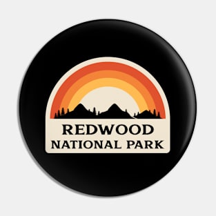 Redwood National Park Retro Pin