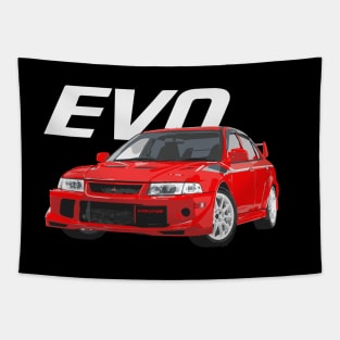 evo 6 EVOLUTION VI jdm CLASSIC MITSUBISHI RALLY CAR Tapestry