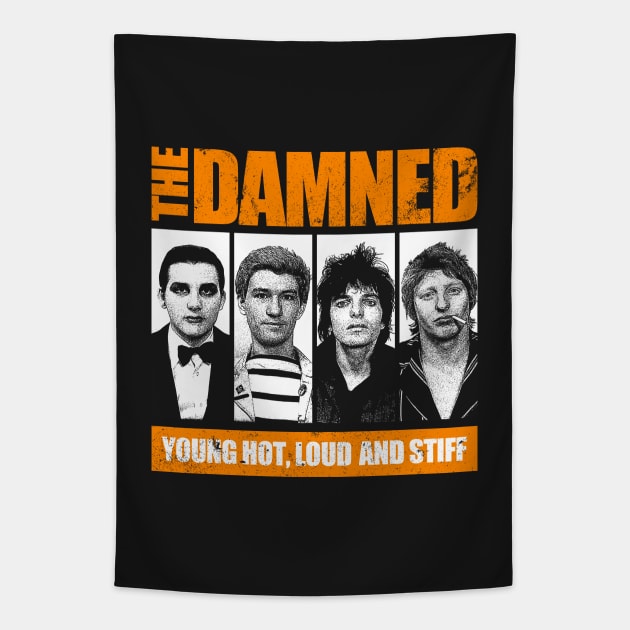 The Damned - 70s Punk Fanmade Tapestry by fuzzdevil