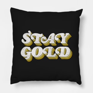 STAY GOLD // Retro Typography Design Pillow