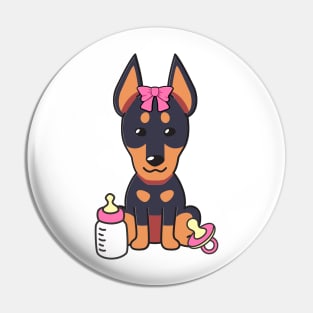 Cute Alsatian is a baby - girl Pin