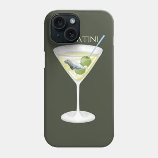 Lispe Manatini Manatee in a Martini Phone Case