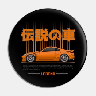 Midnight Racer Orange 350 Z JDM Pin